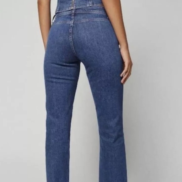 NEW REFORMATION Julianna Zip MidRise Straight Jeans Exposed Zip Mesa Stretch 26 - Picture 13 of 13